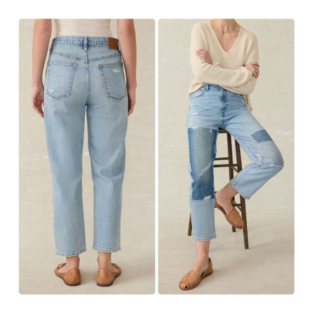 Faherty 90s Crop Patchwork Jeans size 27